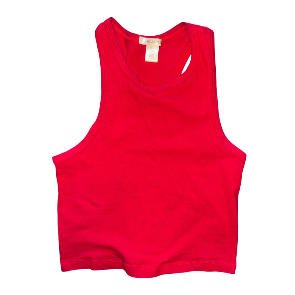 ❤️ Red Racerback Crop Tank – Bozzolo (Small)